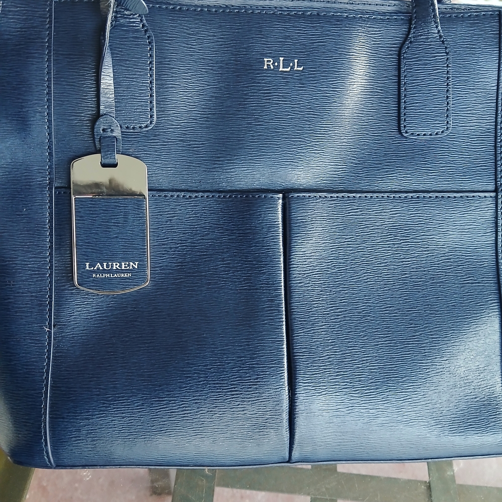Lauren Ralph Lauren Black Leather Tote Bag - Picture 14 of 15